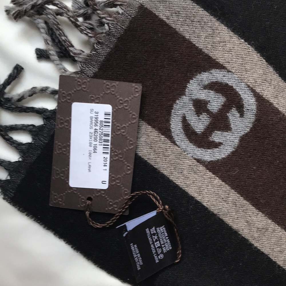 Gucci scarf 100%wool scarf muffler - Picture 2 of 3